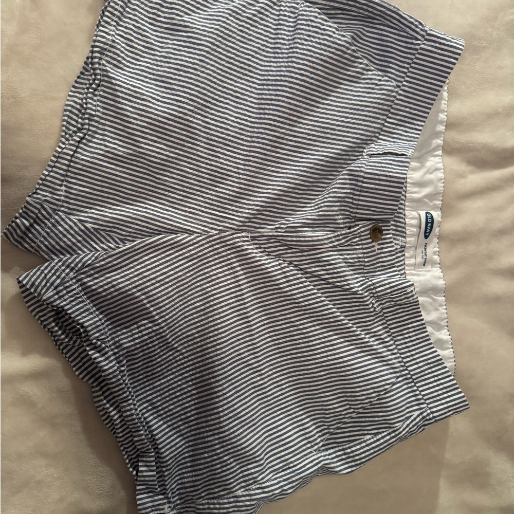 Old Navy Blue and White Striped Shorts